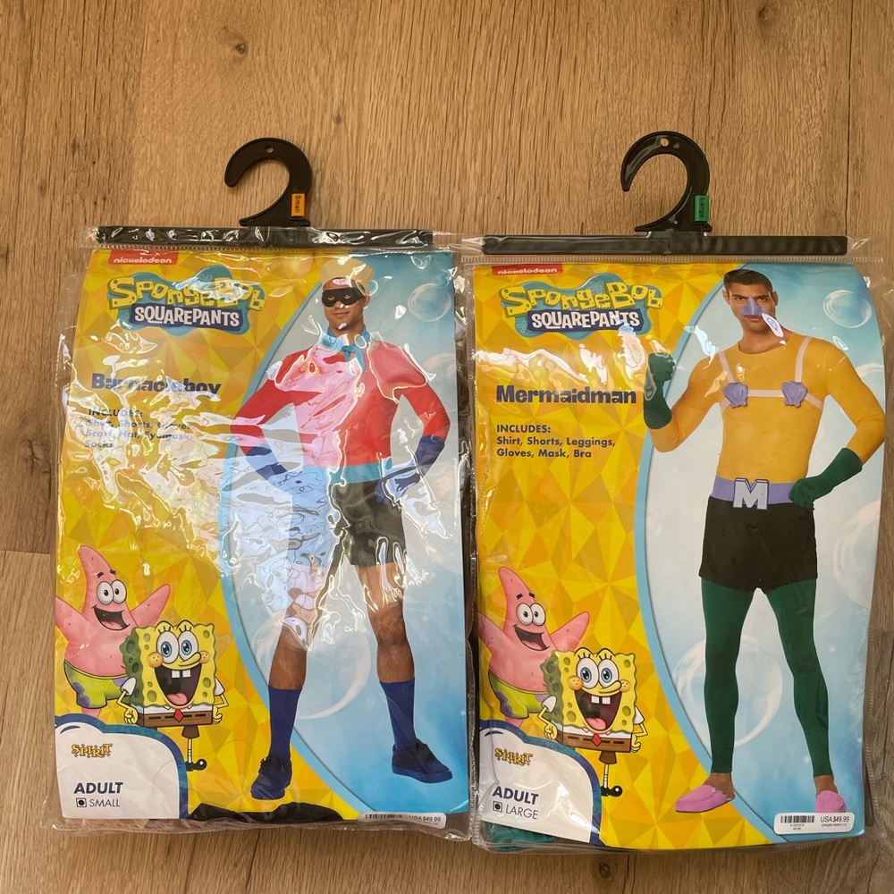Mermaid Man And Barnacle Boy Sponge Bob Costumes